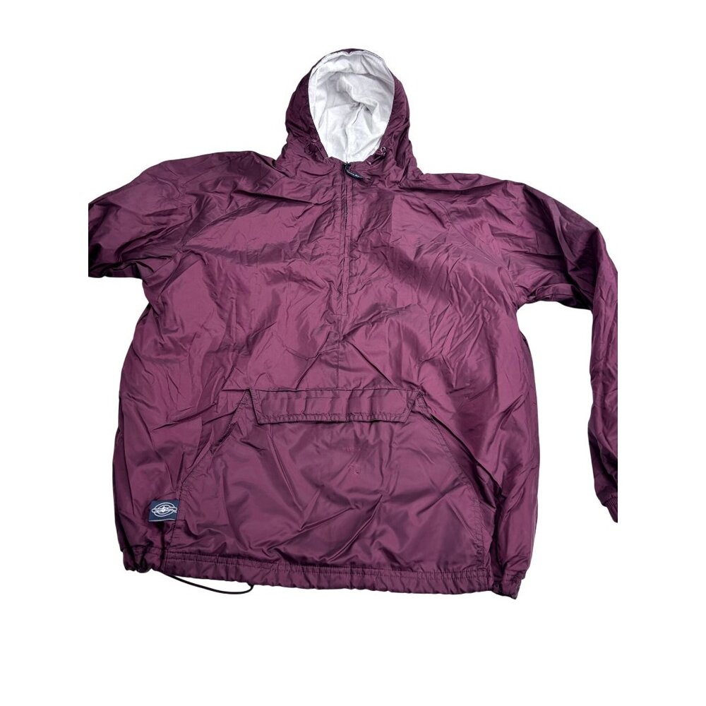 Charles River Apparel Hooded Windbreaker Jacket S Nylon Shell & Cotton Lining - Picture 5 of 8